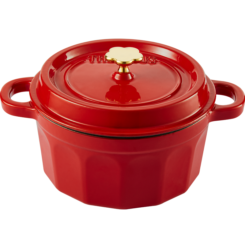 膳魔师（THERMOS） 珐琅铸铁锅 EC-S22 RD 22cm 红色（单位：套）