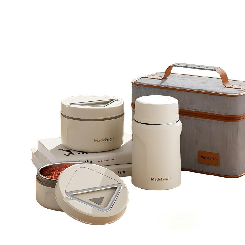 MadeEnoch 焖烧杯套装 ME-021 3件 白色（单位：套）