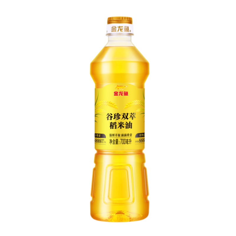金龙鱼 稻米油 谷珍双萃 700ml 金色（单位：瓶）