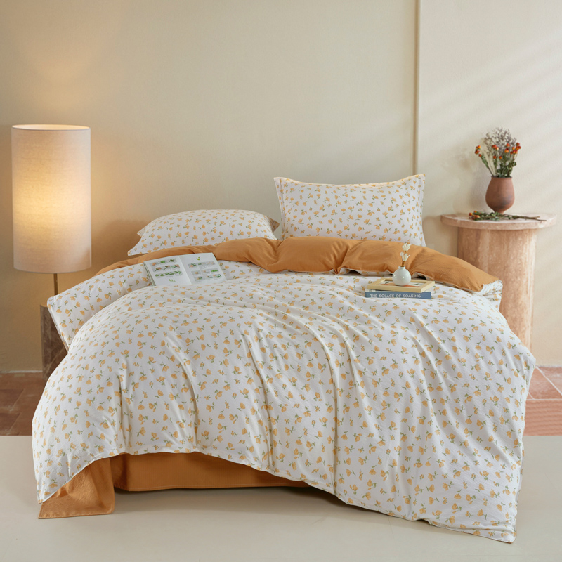 洁丽雅（Grace） &ldquo;一笑嫣然&rdquo;双层纱四件套 JLY-TJ1767 被套：200*230cm  拿铁色（单位：套）