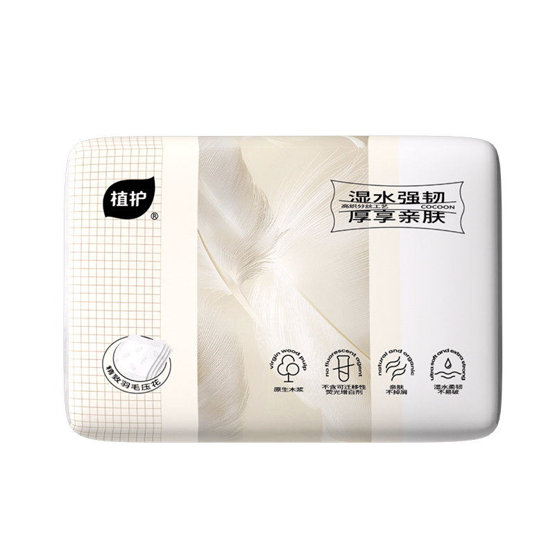 植护 韧享纸巾（羽韧系列） ZH408741*3 139*180/4层 100抽*3包/提 白色（单位：提）