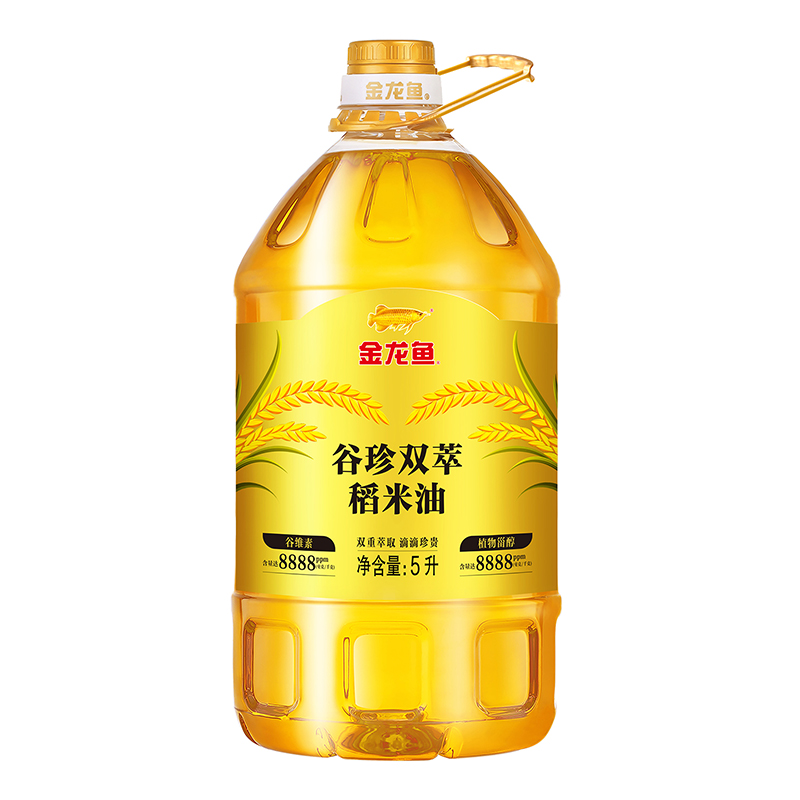 金龙鱼 稻米油 谷珍双萃 5L 金色（单位：瓶）