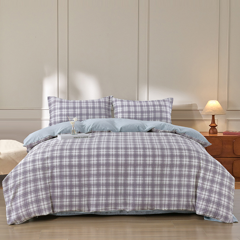 洁丽雅（Grace） &ldquo;朗格情调&rdquo;细棉绒四件套 JLY-TJ1183 被套：200*230cm  铁灰色（单位：套）