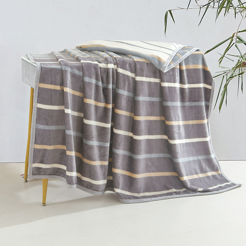 洁丽雅（Grace） 快乐旅程丝绒毯 JLY-TD1106 180*200cm 珍珠灰（单位：条）