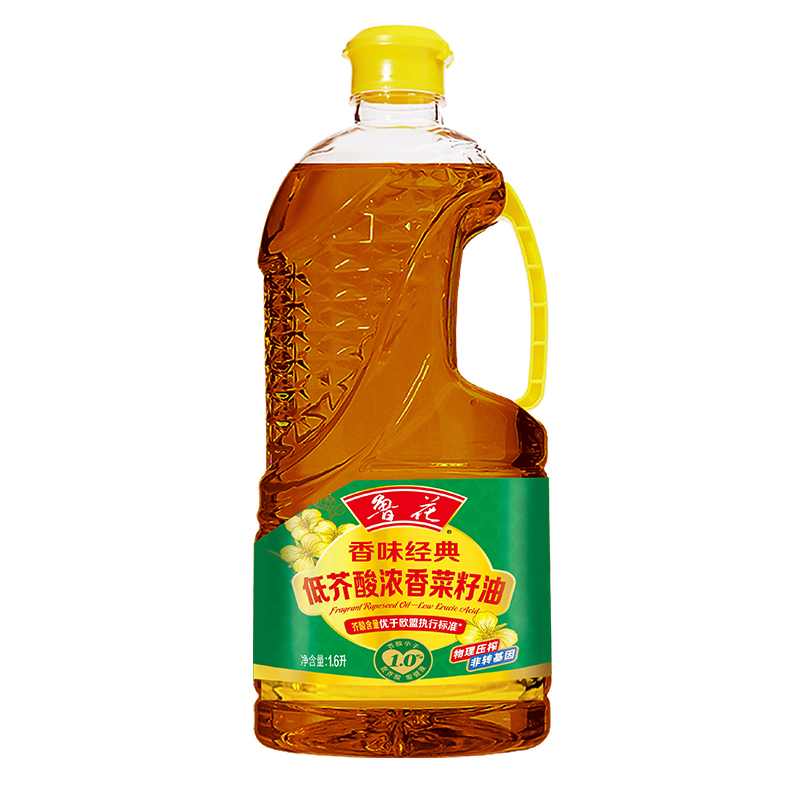 鲁花 浓香菜籽油 香味经典 1.6L 绿色（单位：瓶）