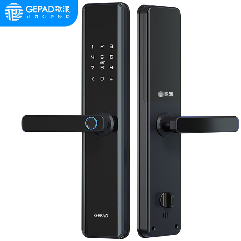 歌派（GEPAD） 智能门锁 PT-ZWS08 450*225*140mm 黑色（单位：套）