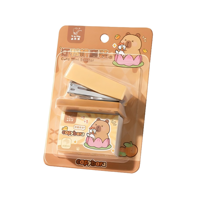 童益星 迷你订书机 卡皮巴拉 60g  褐色（单位：套）