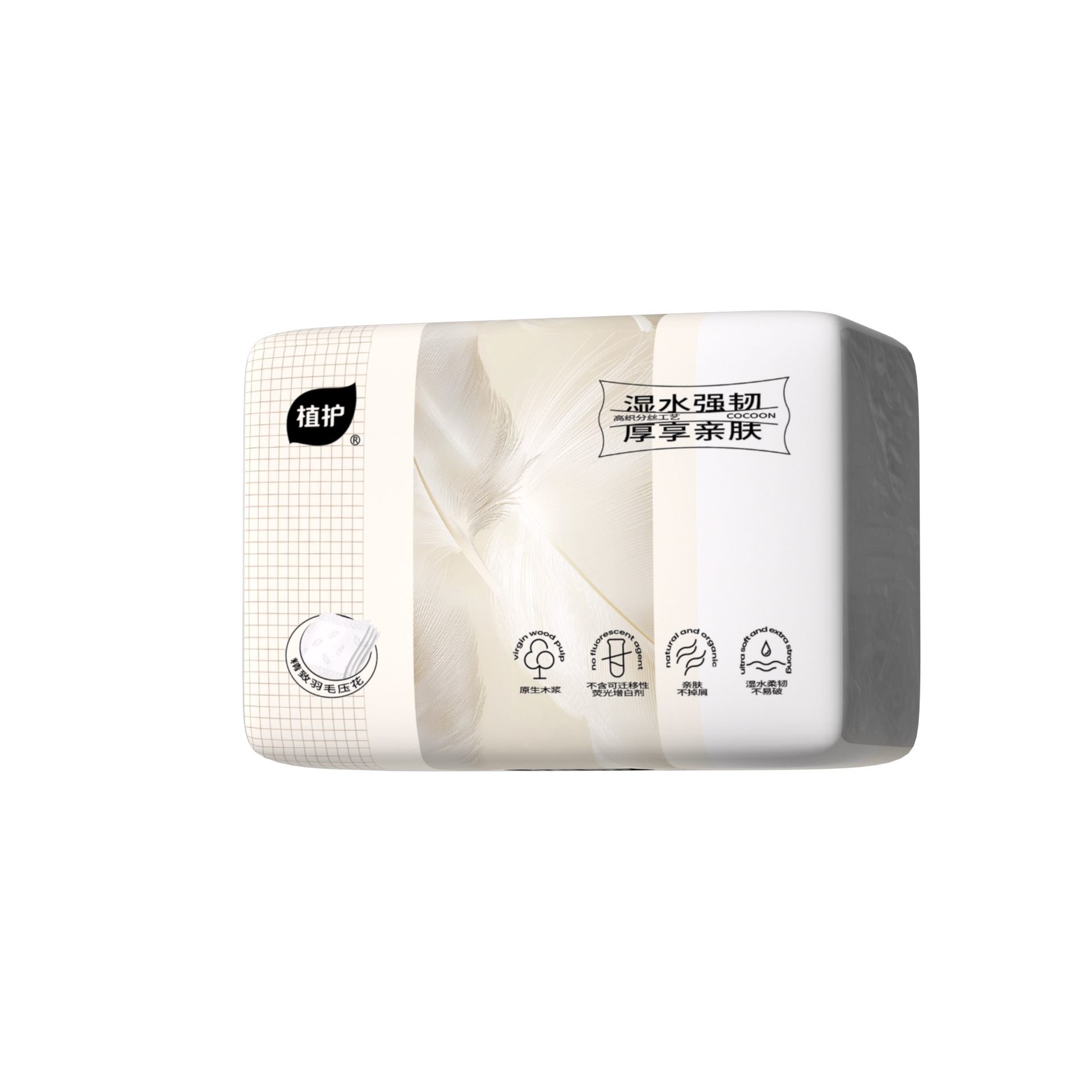 植护 韧享纸巾（羽韧系列） ZH408741*6 139*180/4层 100抽*6包/提 白色（单位：提）