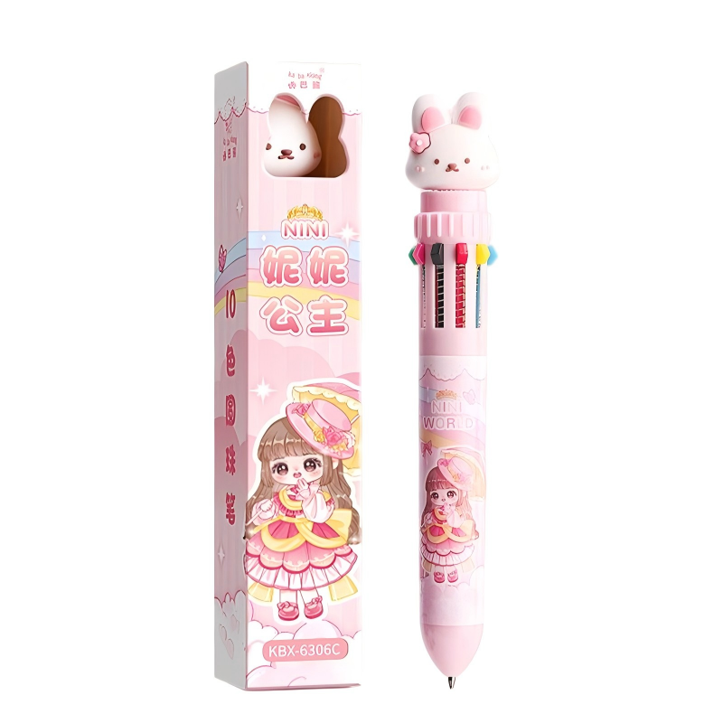 童益星 圆珠笔 妮妮公主 1支笔/共10色  粉色（单位：个）