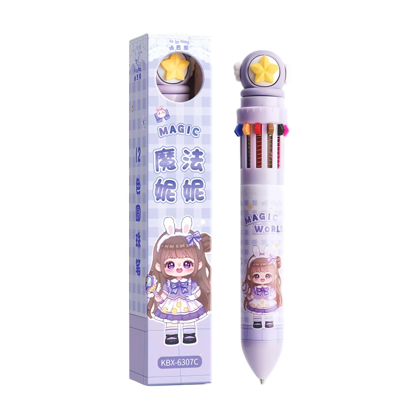 童益星 圆珠笔 魔法妮妮 1支笔/共12色  紫色（单位：个）