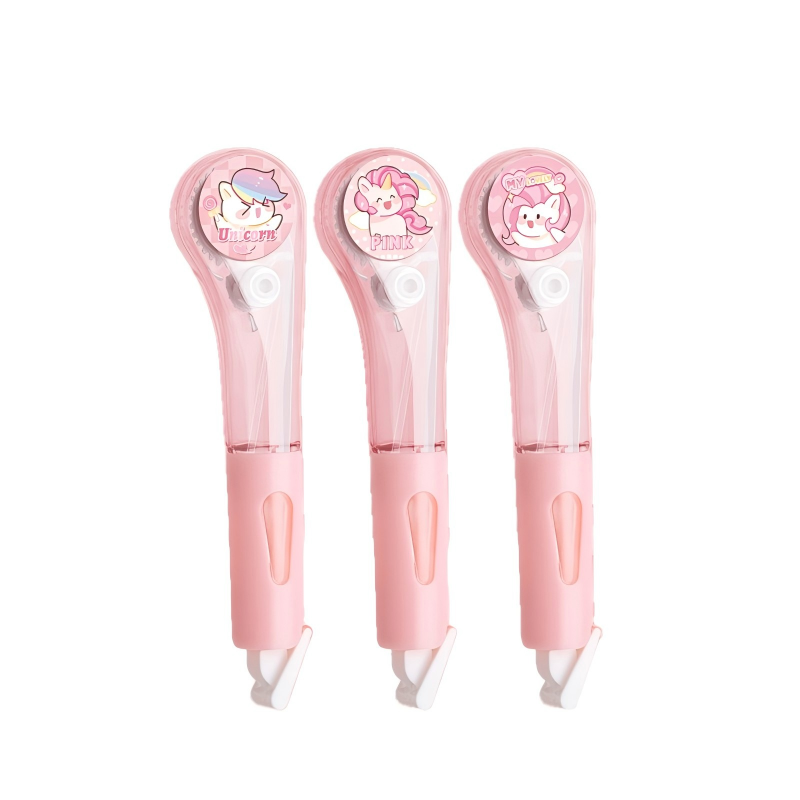 童益星 笔形修正带 彩虹小马 1盒3支装  粉色（单位：盒）