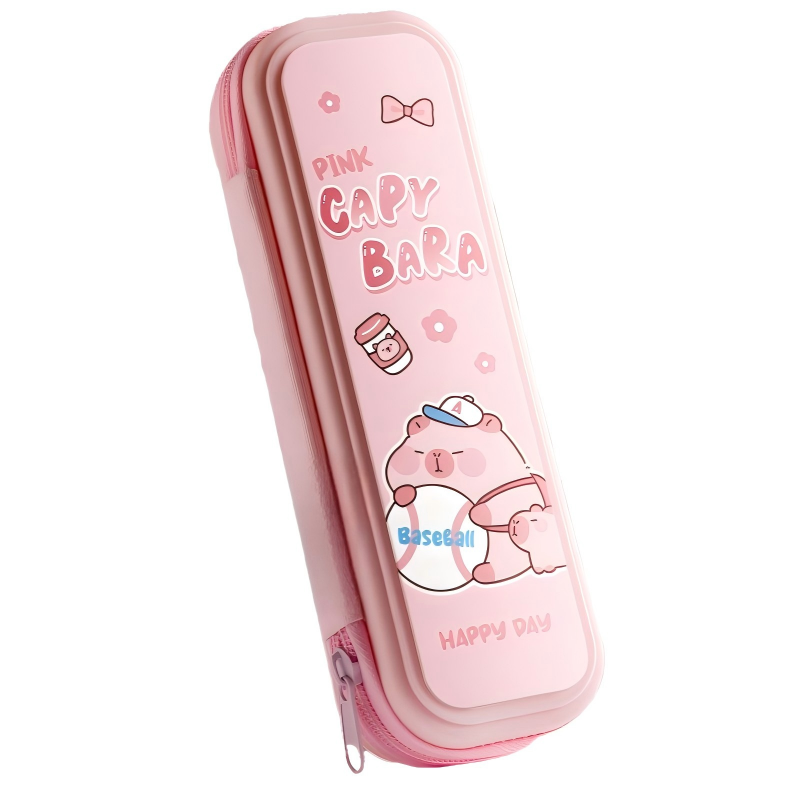 童益星 文具盒 可爱豚豚 220*40*70mm 粉色（单位：个）