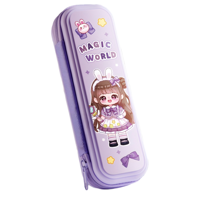 童益星 文具盒 魔法妮妮 220*40*70mm 紫色（单位：个）