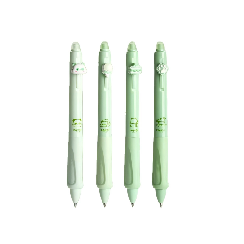 童益星 可擦中性笔 熊有成竹（黑色） 1盒4支装 绿色（单位：盒）