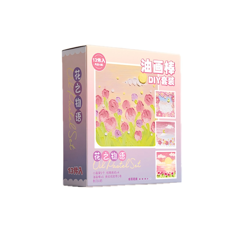 童益星 油画绘图套装 花之物语 1套13件 粉色（单位：套）