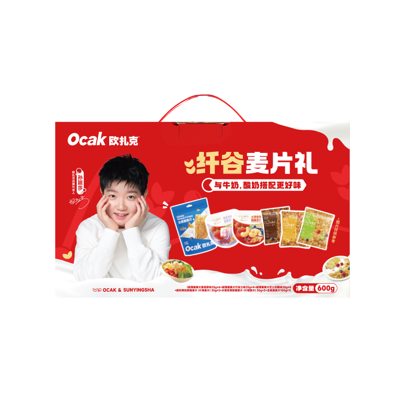 欧扎克 纤谷麦片礼 水果麦片 600g/盒 枫叶色（单位：盒）