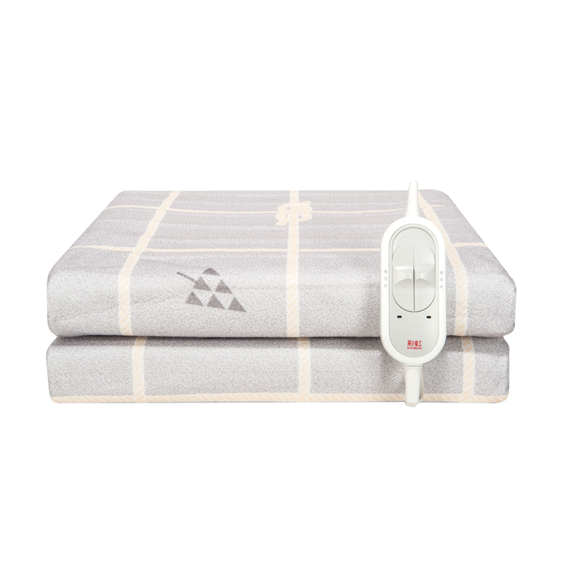 彩虹（rainbow） 全线路安全保护双控双温电热毯(双人印花) XL1352 TT180&times;150cm-2X 驼色（单位：床）