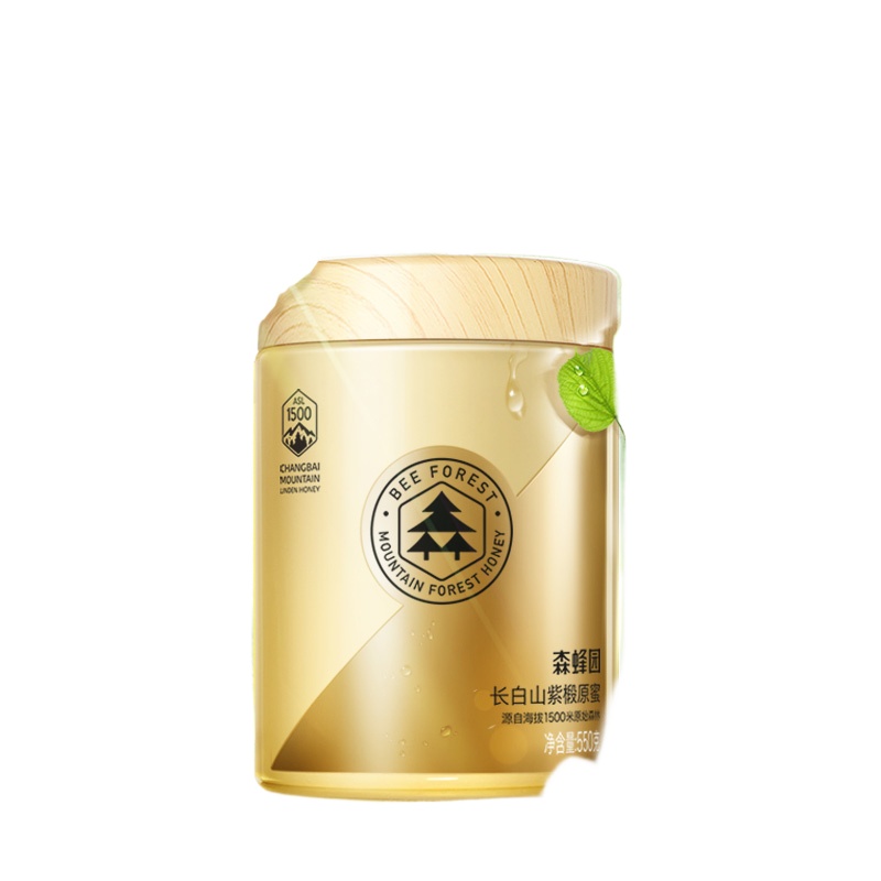 森蜂园 纯天然蜂蜜营养品 长白山紫椴原蜜 550g 黄色（单位：罐）
