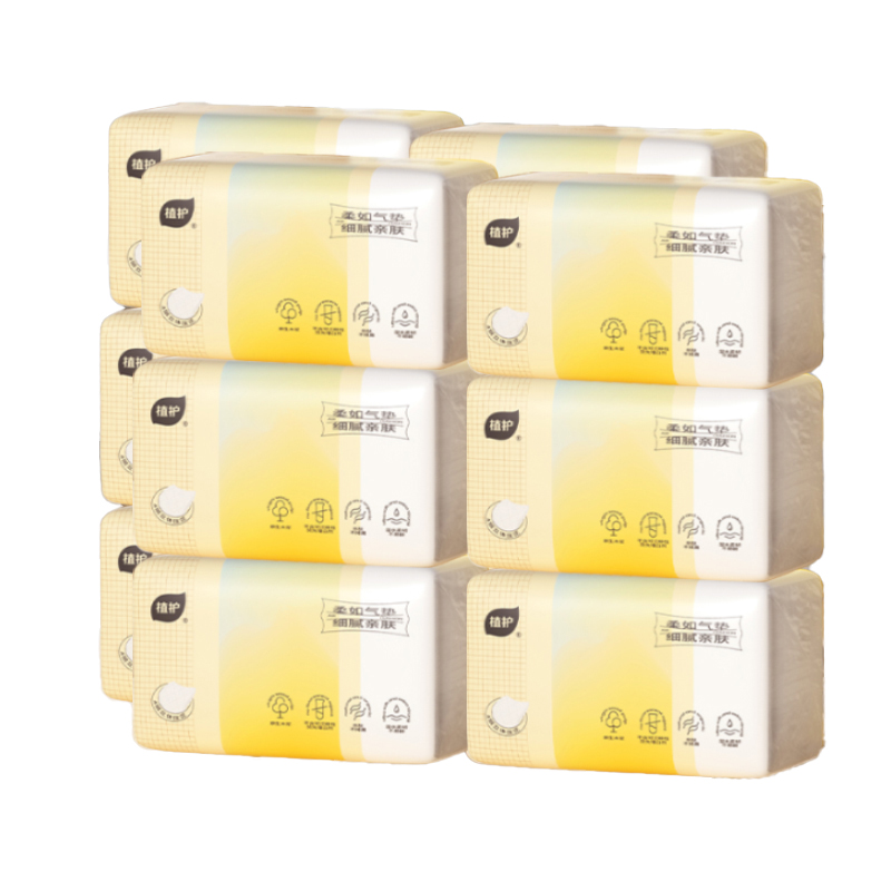 植护 气垫纸巾（炽芒系列）155*175/4层 ZH408740*12 90抽*12包/提  白色（单位：提）