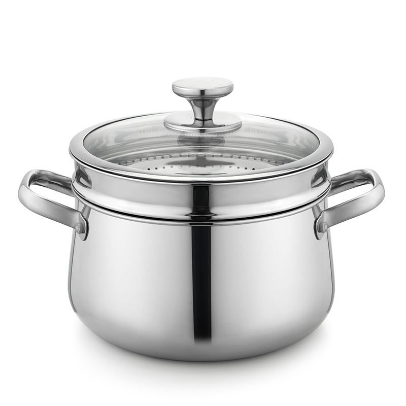 赫曼德（nolte） 贝鲁斯蒸汤锅 HMD-9819 22cm 不锈钢色（单位：套）