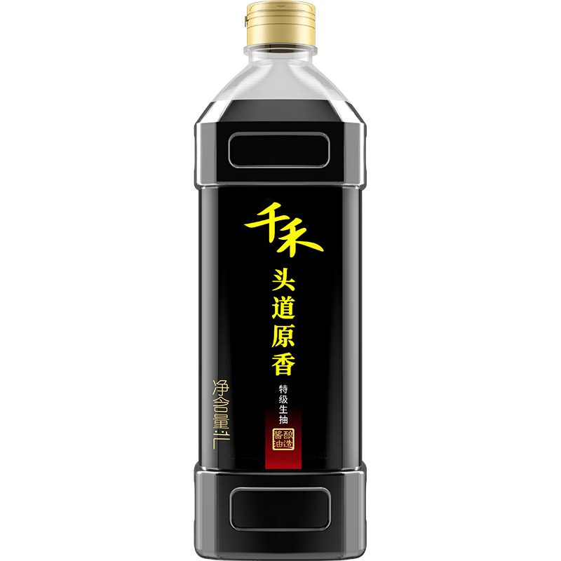 千禾 酱油 头道原香特级生抽 1L 黑色（单位：瓶）