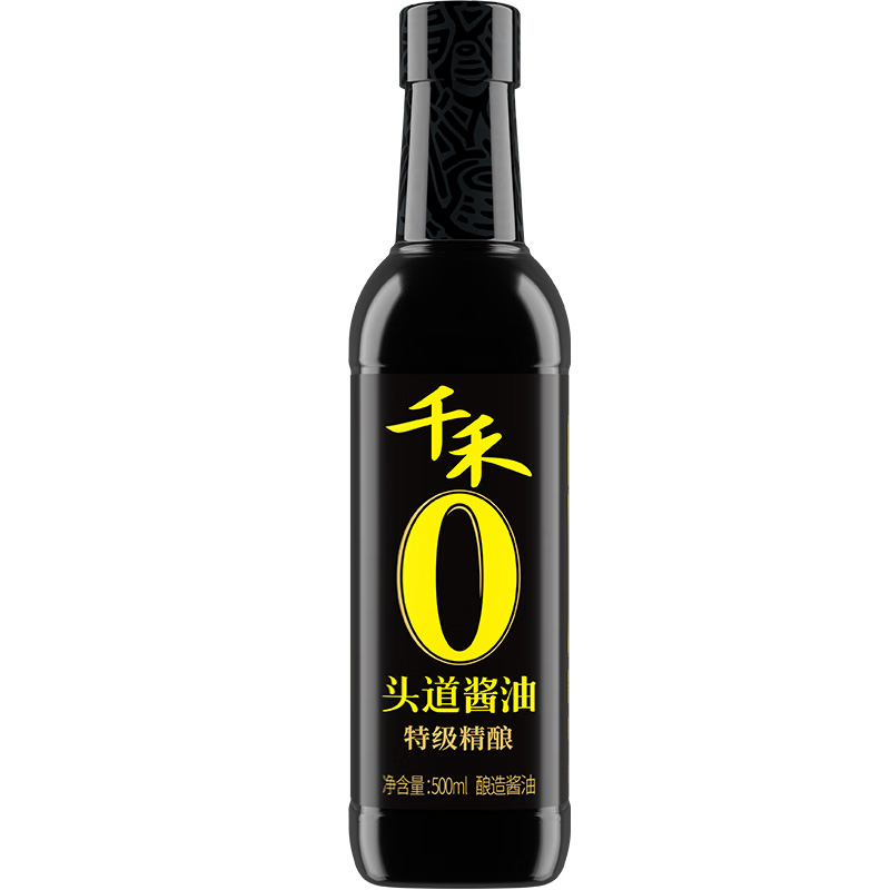 千禾 调味 头道酱油特级精酿 500ml 黑色（单位：瓶）