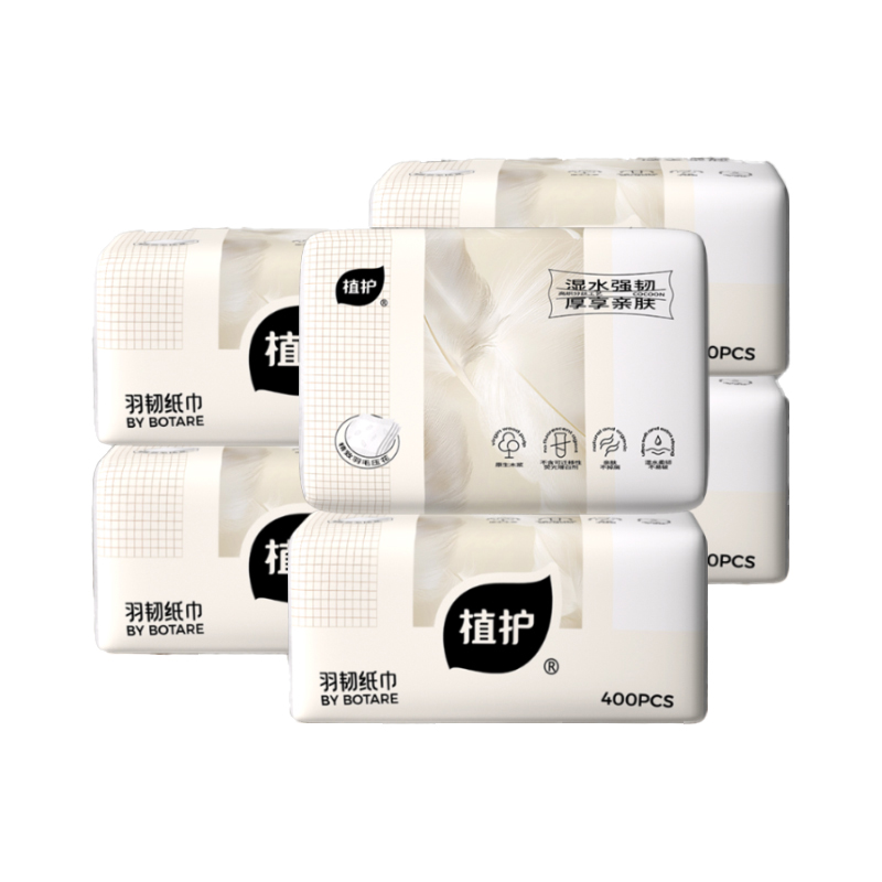 植护 韧享纸巾（羽韧系列）139*180/4层 ZH408741*6 100抽*6包/提  白色（单位：提）