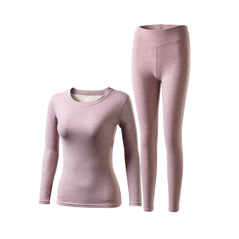三极户外 棉羊毛桑蚕丝保暖内衣套装 TP5430 女款L 洛紫色（单位：套）