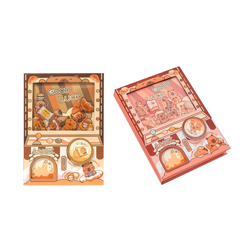 予颜 可爱卡通手帐机关扭蛋本1本 卡皮巴拉 135g 混色（单位：本）