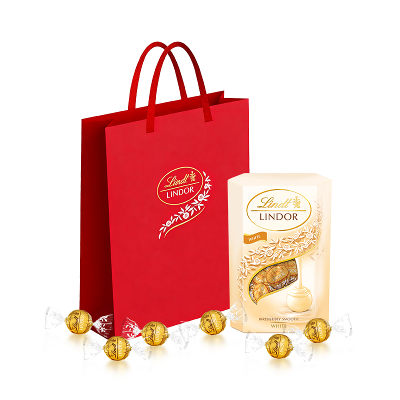 瑞士莲 软心白巧克力 16粒分享装 200g 象牙色（单位：盒）