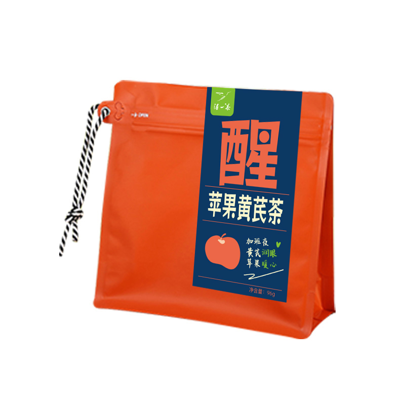得一茶 花果茶调味茶 苹果黄芪茶 96g（16g*6小包） 橙色（单位：袋）