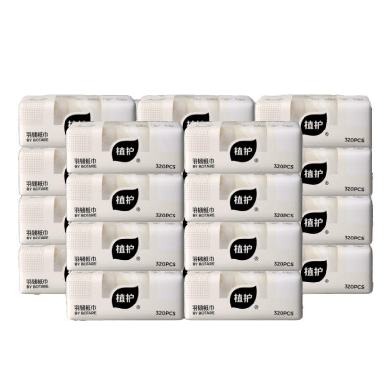 植护 韧享纸巾（羽韧系列）136*180/4层 ZH408742*20 80抽*20包  白色（单位：箱）