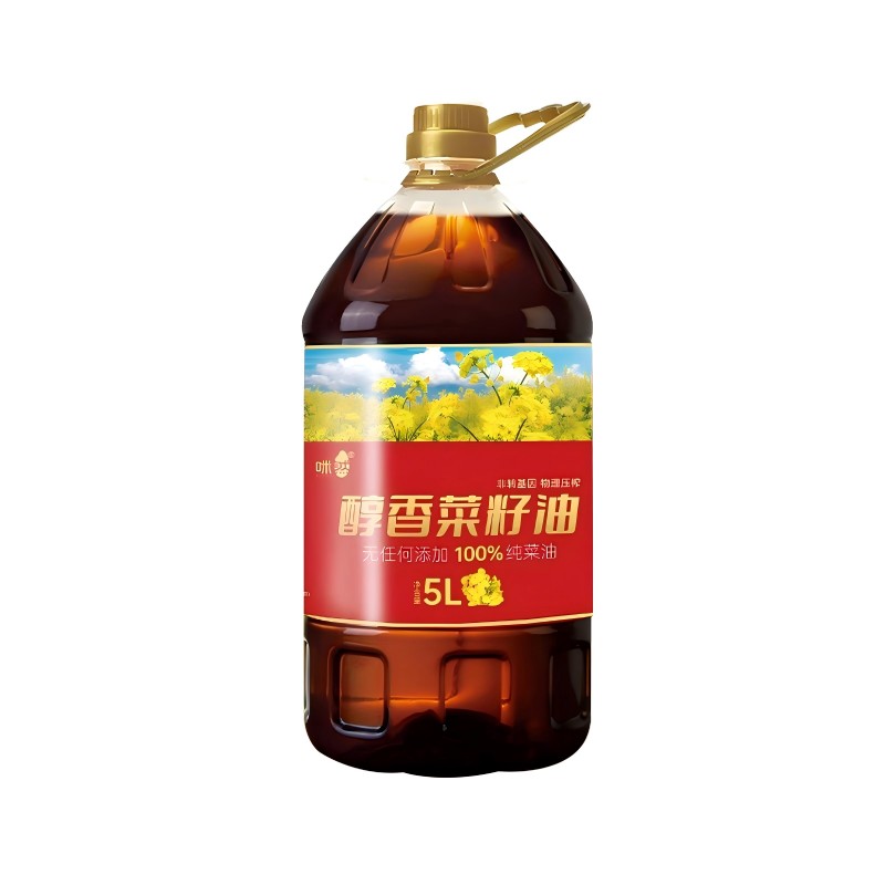 咪然 醇香菜籽油 非转基因 压榨 CXCZY5 5L 棕色（单位：瓶）