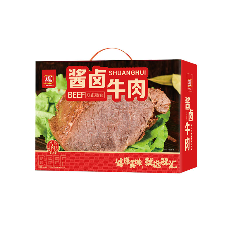 双汇 酱卤牛肉       休闲礼盒 1080g 红色（单位：盒）