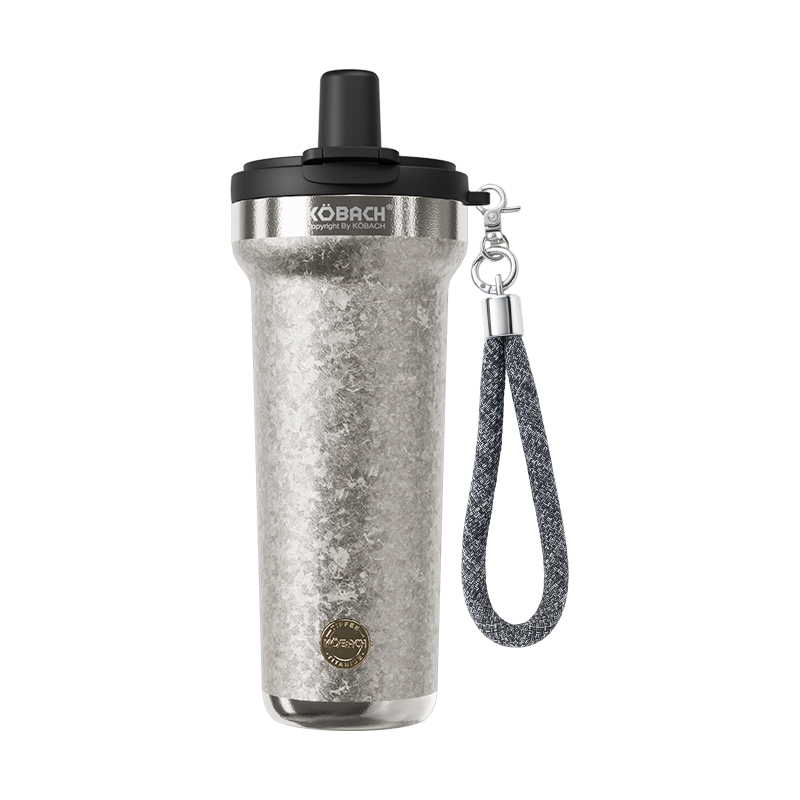 康巴赫 纯钛保温吸管钛啡杯 KH-B75T01 750ml  兰希缇银（单位：个）