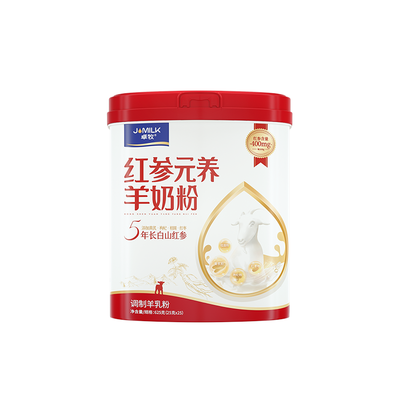 卓牧（JOMILK） 红参元养羊奶粉 JM-11 625g 红色（单位：盒）