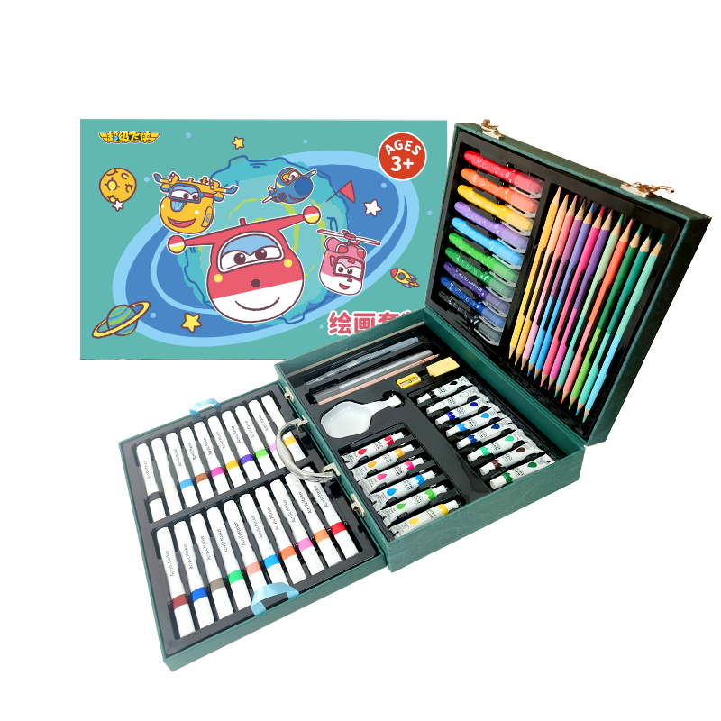 超级飞侠 纸盒双层绘画套装 A2127 99pcs  蓝色（单位：套）