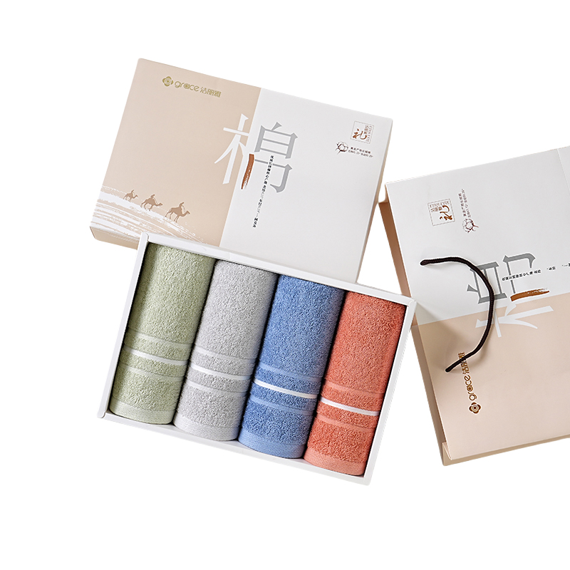 洁丽雅（Grace） 面巾四条装 唯爱-4 60*30cm*4条 混色（单位：套）