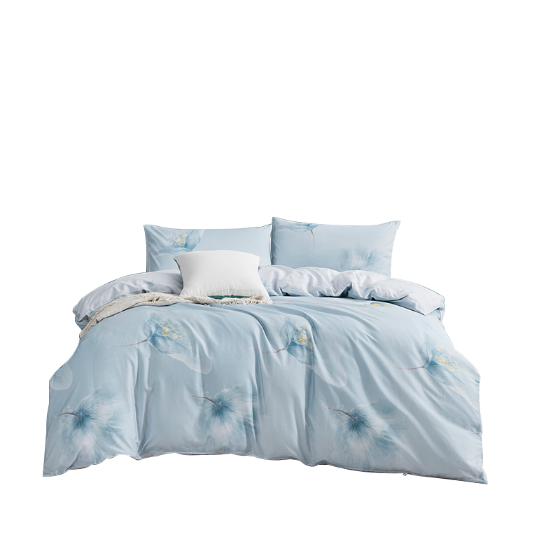 罗莱家纺（LUOLAI） 全棉四件套 浮生墨香 200*230cm 蓝色（单位：套）