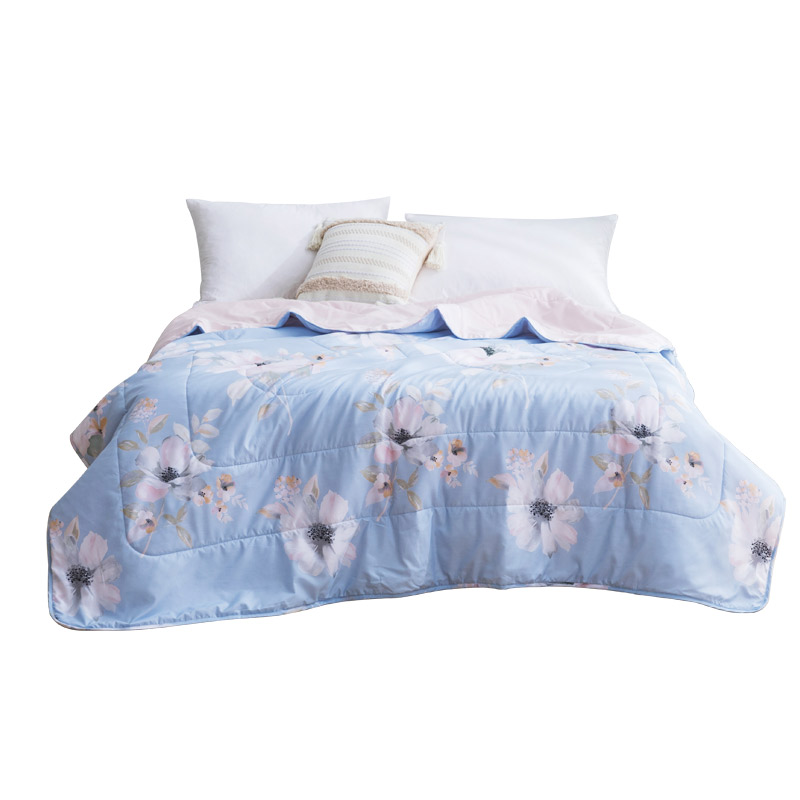 罗莱家纺（LUOLAI） 夏被 花语微澜 200*230cm  天蓝色（单位：条）