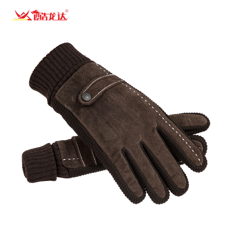 酷龙达（Coloda） 冬季保暖猪皮触屏手套 CLD-STX002 均码 混色（单位：双）
