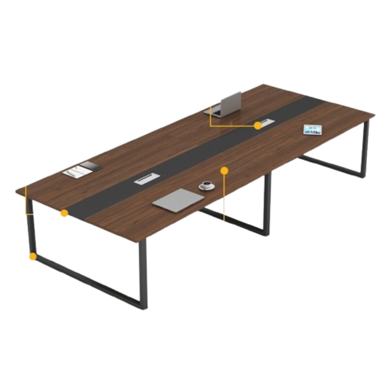 洛来宝 会议桌长桌办公桌培训桌长方形会议桌 LLB-GJ-SZ027 4000*1300*750mm 拿铁色（单位：张）