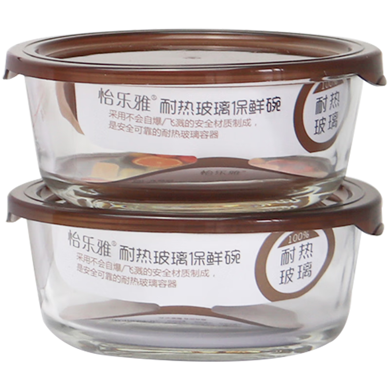 怡乐雅 耐热保鲜碗两件套 YLY-1169 620ml*2 透明色（单位：套）