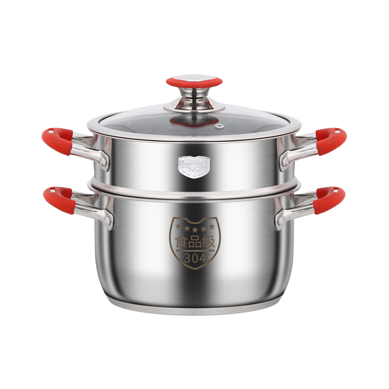 翰乐 蒸汤锅 HL-SLS27 24cm 银色（单位：套）