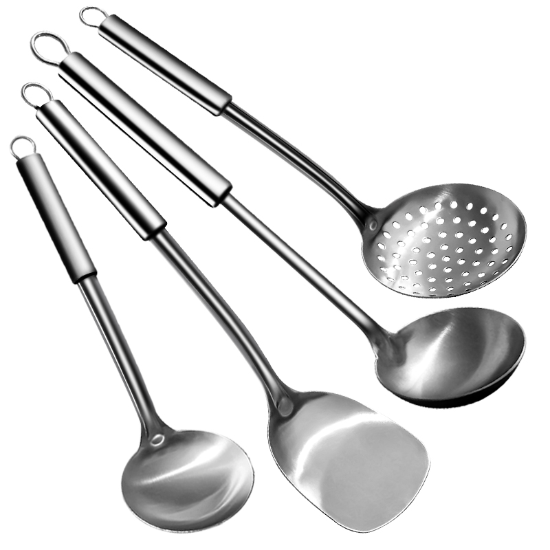 翰乐 不锈钢铲子勺子四件套 银色 36cm /36cm /34cm /28cm  银色（单位：套）