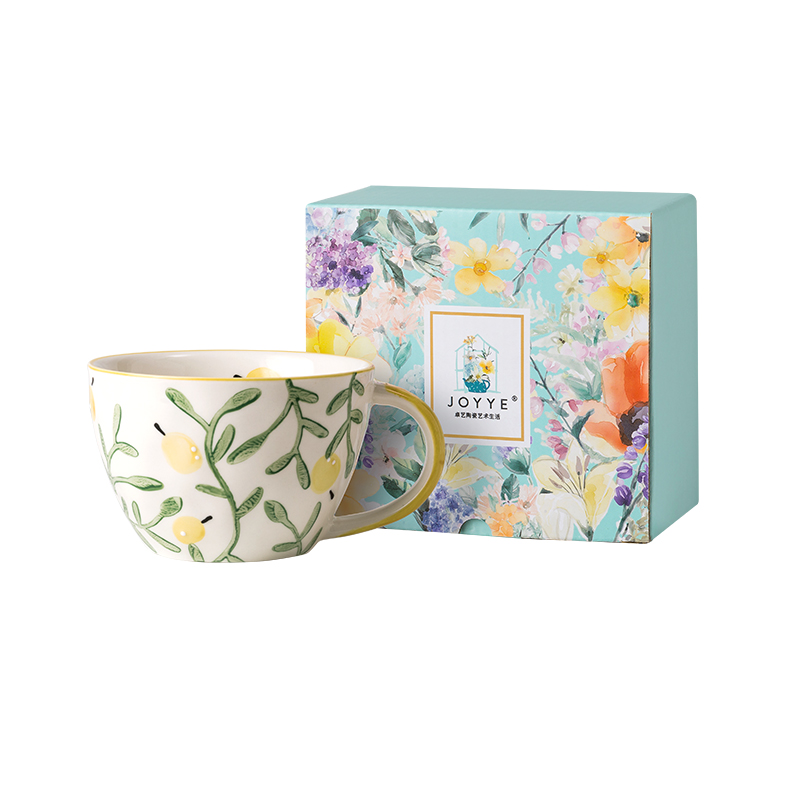 JOYYE 花果小调手绘杯 25029 380ml  秋月梨（单位：个）