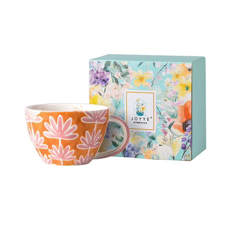 JOYYE 花果小调手绘杯 25029 380ml  七角枫（单位：个）