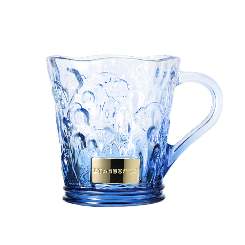 星巴克（Starbucks） 铃兰款徽章玻璃杯 11179924 415ml 蓝色（单位：个）