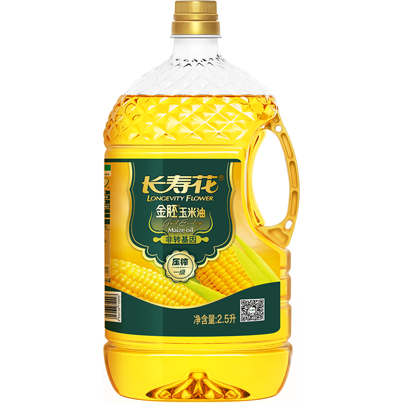 长寿花 物理压榨烘焙食用植物油 金胚玉米油 2.5L*1桶 混色（单位：桶）