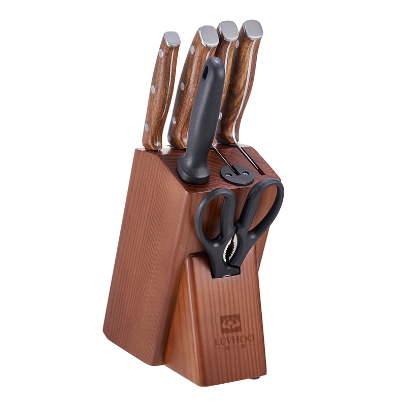 朗赫 梨木传香刀具套装 LH-GJ30 七件套 梨木色（单位：套）
